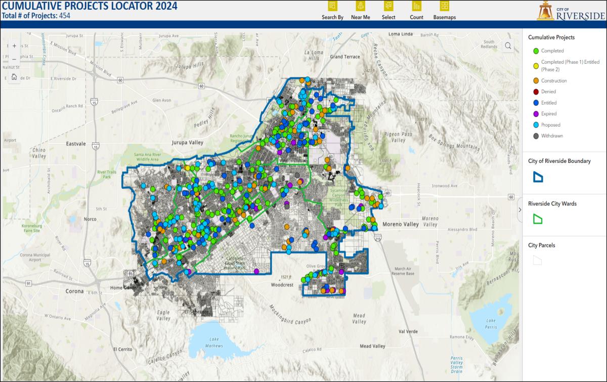 Static cumulative Projects Map