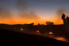 smoky sky at night