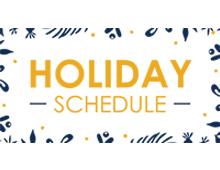 Holiday Schedule 