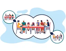 Social Bubble Illustration 