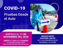 COVID-19 Pruebas desde el auto