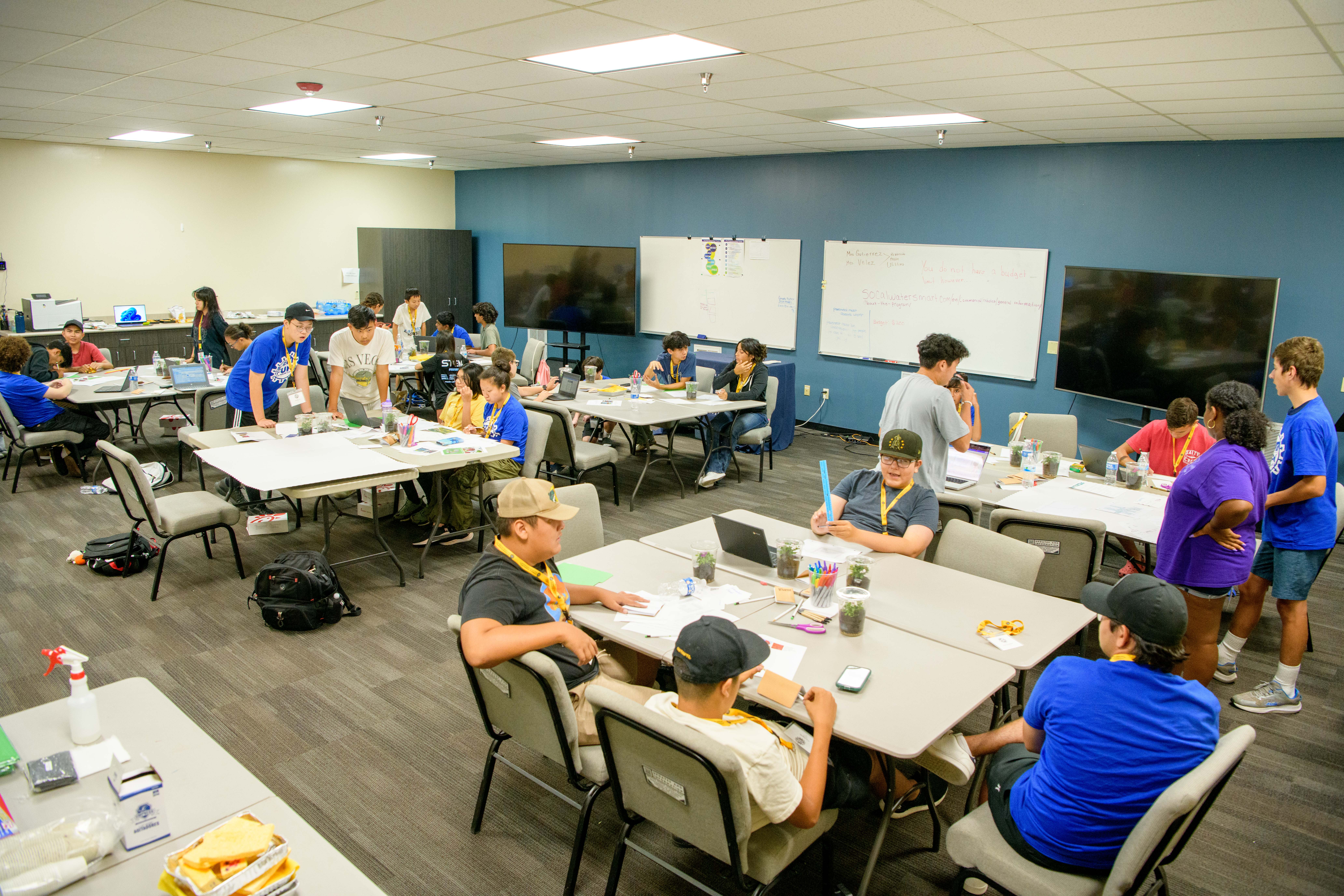 High school students exploring public utilities careers and infrastructure